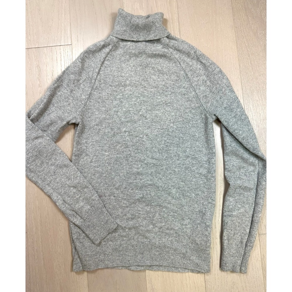 Club Monaco Cashmere Turtleneck Sweater Classic Chic Preppy Apres Cozy Gray XS